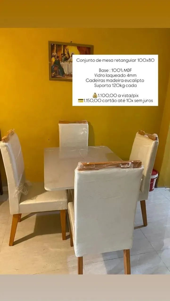 MESA 4 LUGARES RETANGULAR  - Foto 3