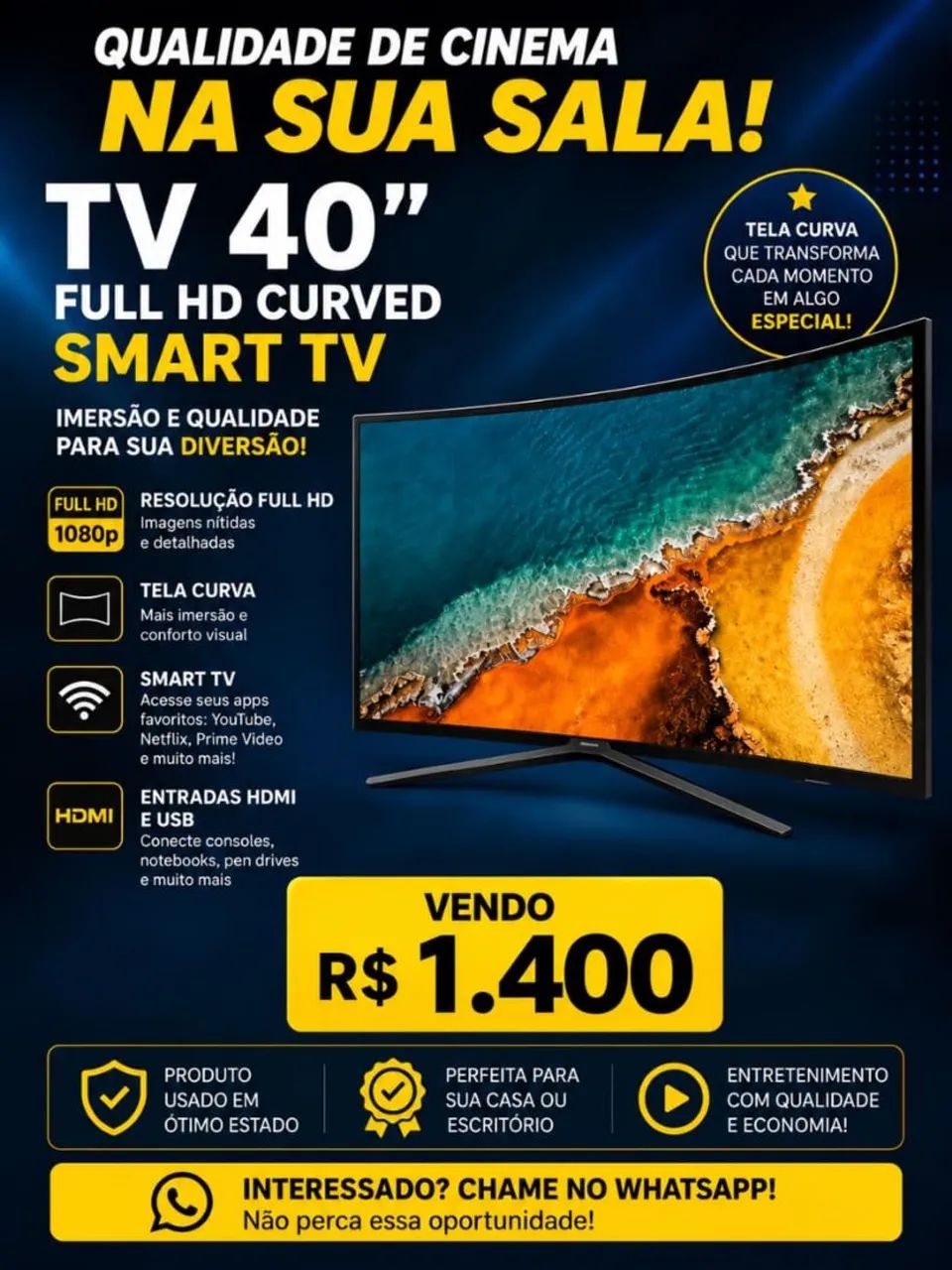 TV FULL HD CURVED 40"