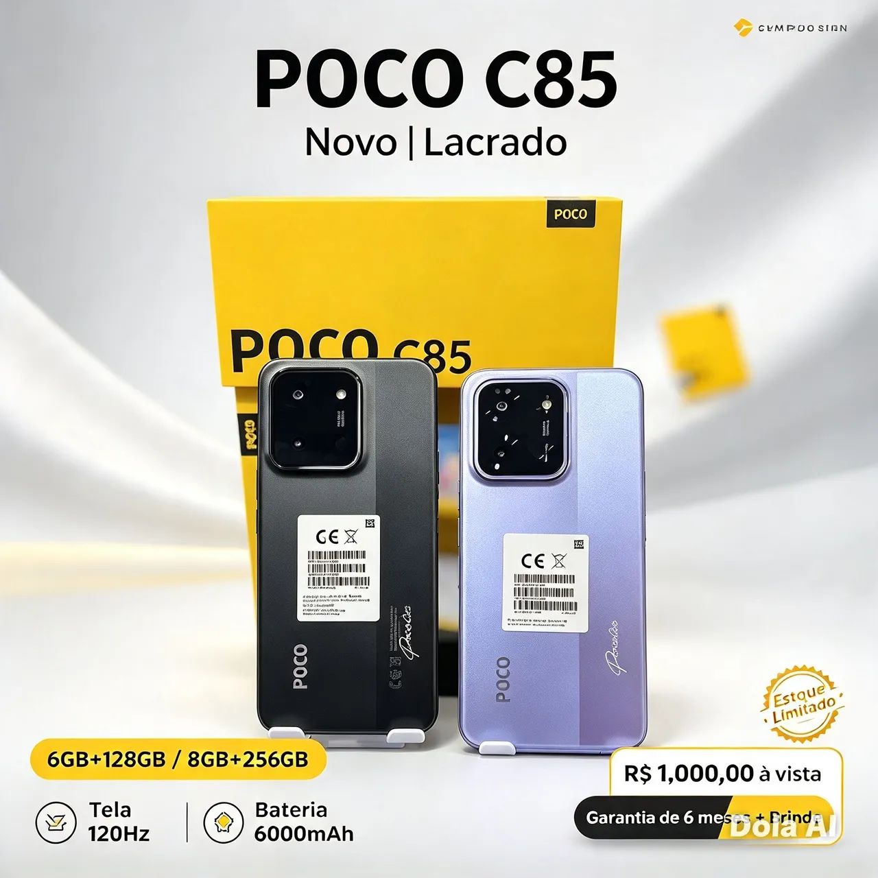 ? Poco C85 ? Novo | Lacrado | Garantia + Brinde! 