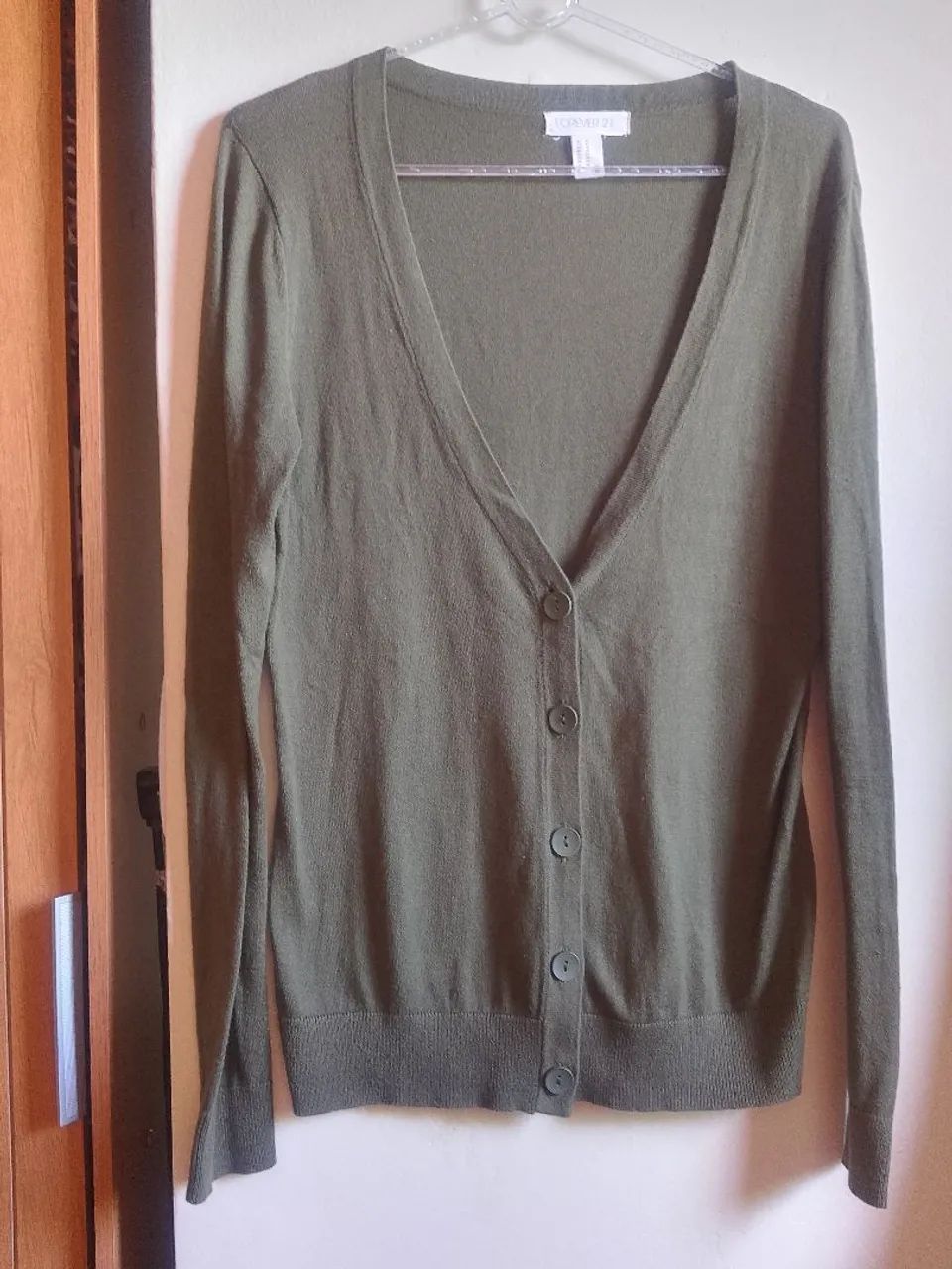 Cardigã verde talla M marca Forever 21