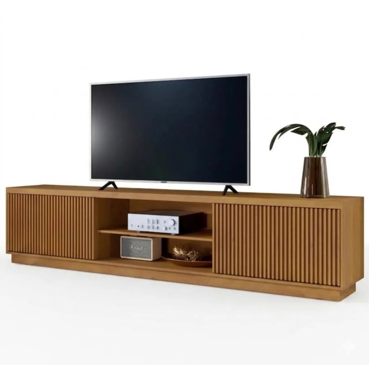 Rack Arezzo até 75? - 100% MDF, Ripado Exclusivo e Máxima Imponência - Foto 4