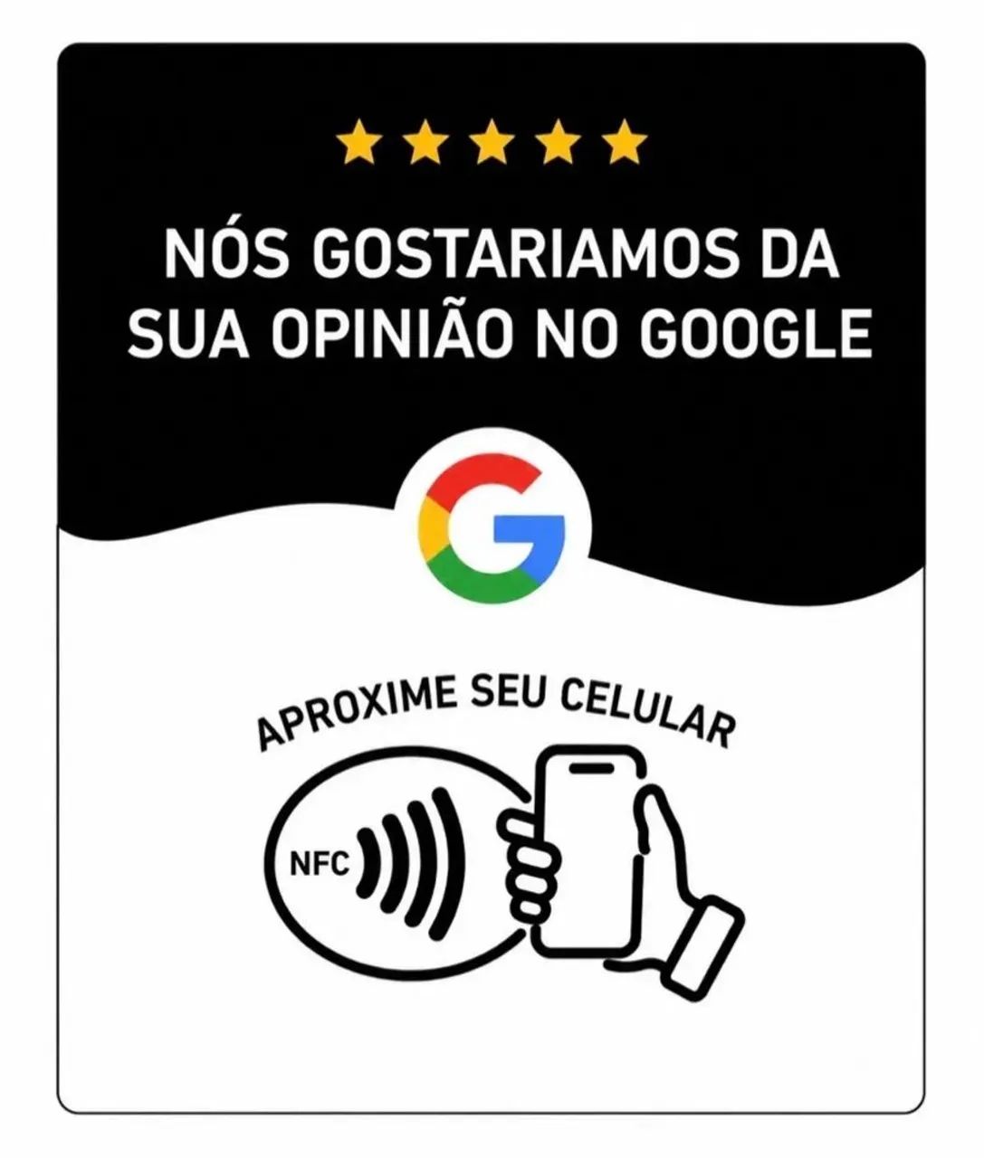 Placa NFC para Avaliações no Google