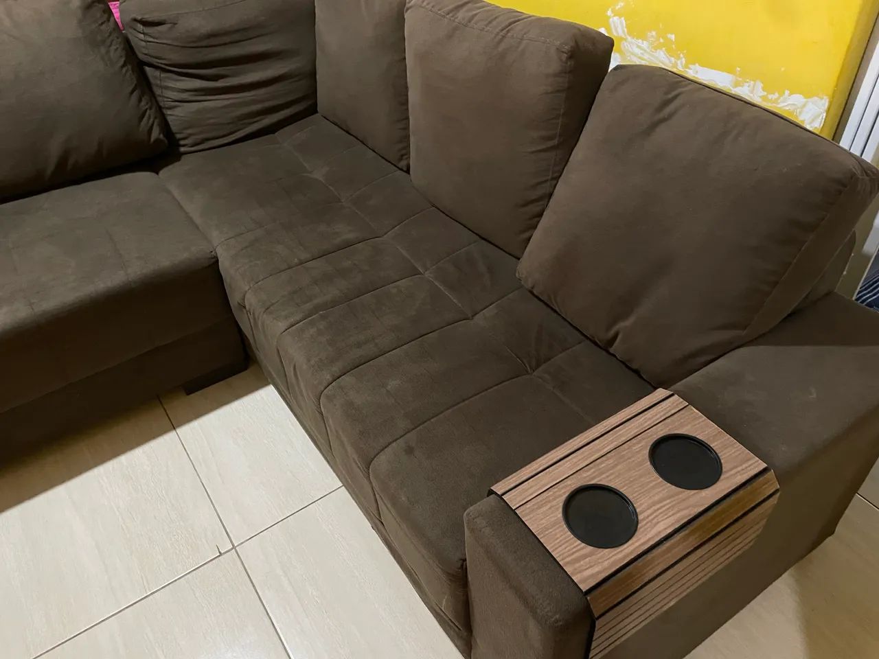 Sofá de suede com 5 lugares  - Foto 4