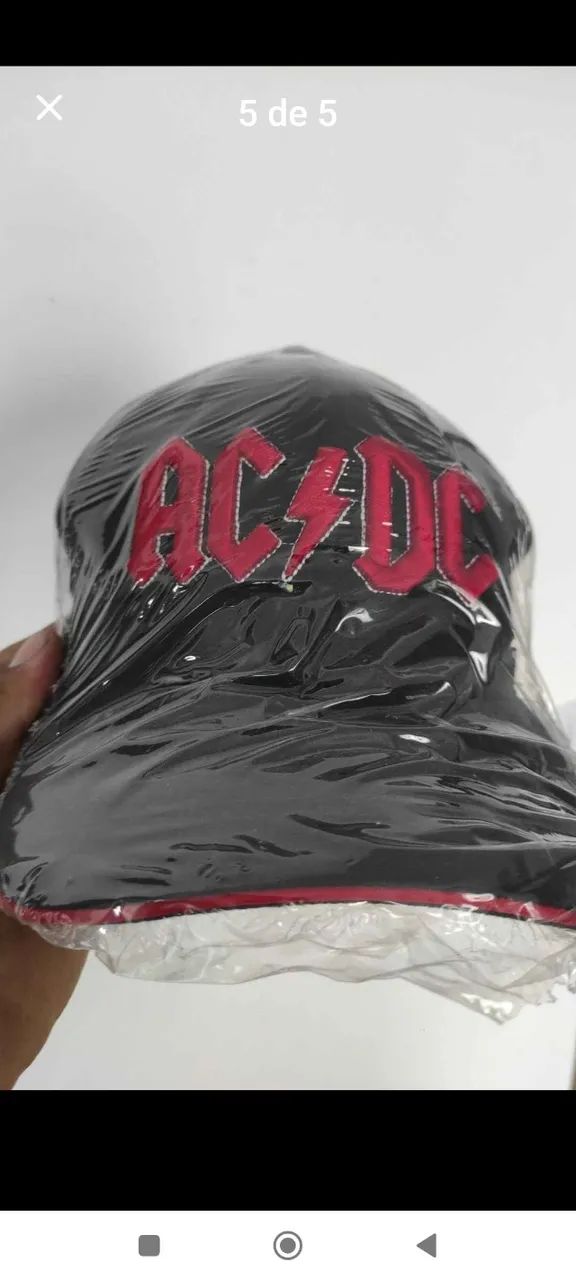 bone bordado Ac Dc novo