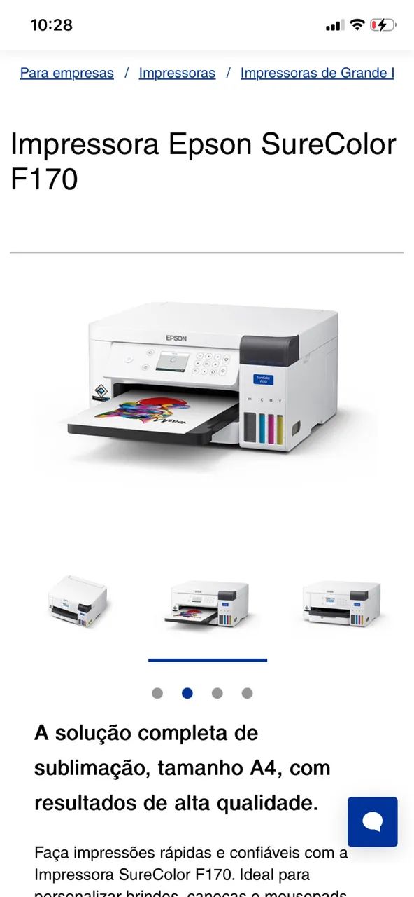 Impressora sublimática epson f170 Seminova  - Foto 3
