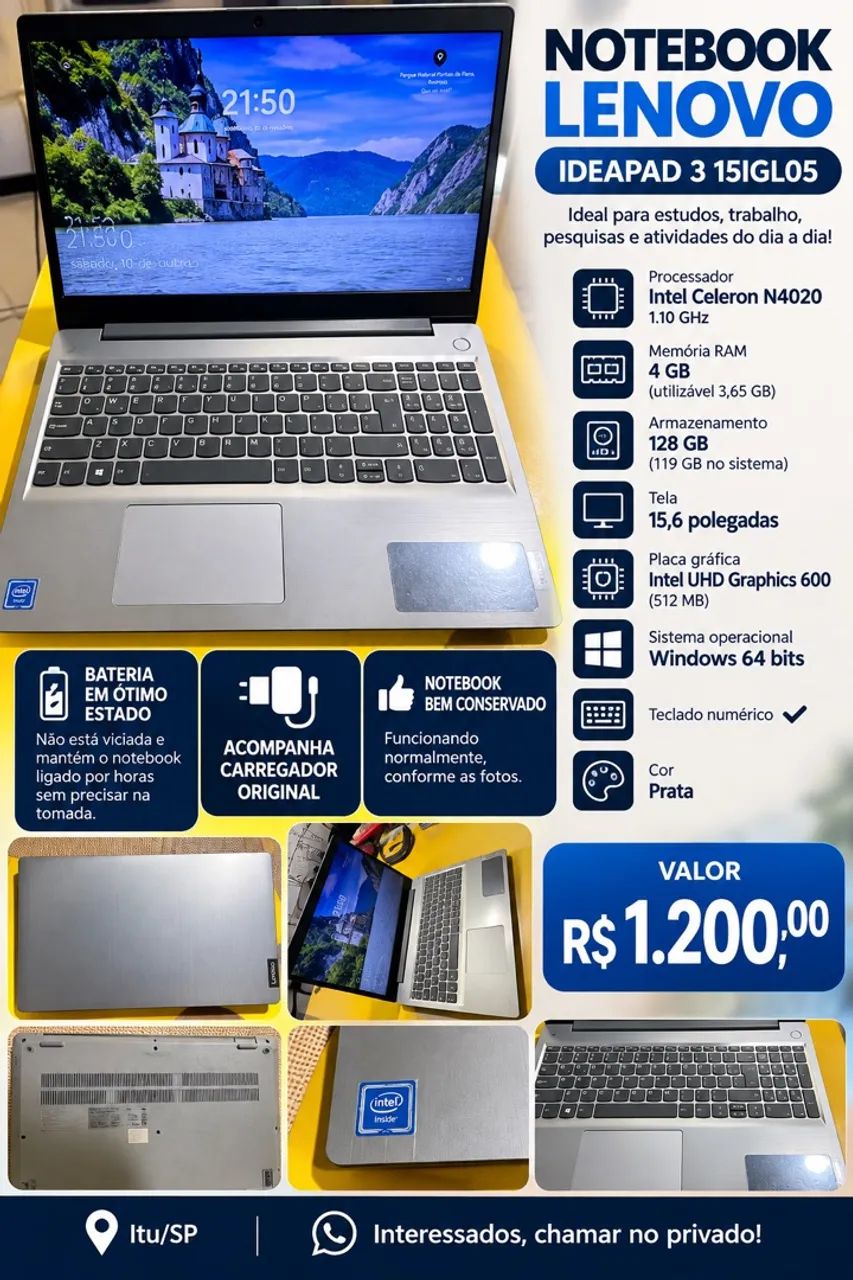 NOTEBOOK LENOVO IDEAPAD 3  - Foto 5