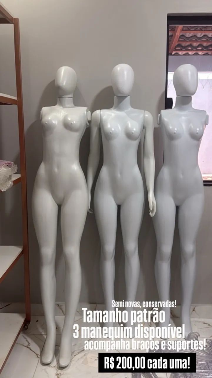Vendo 3 manequim branco!