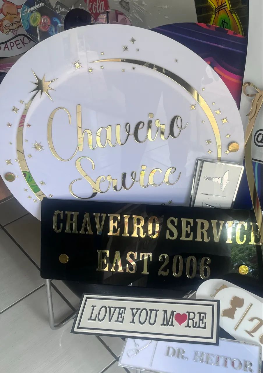 Logo de acrílico de parede espelhado  - Foto 5