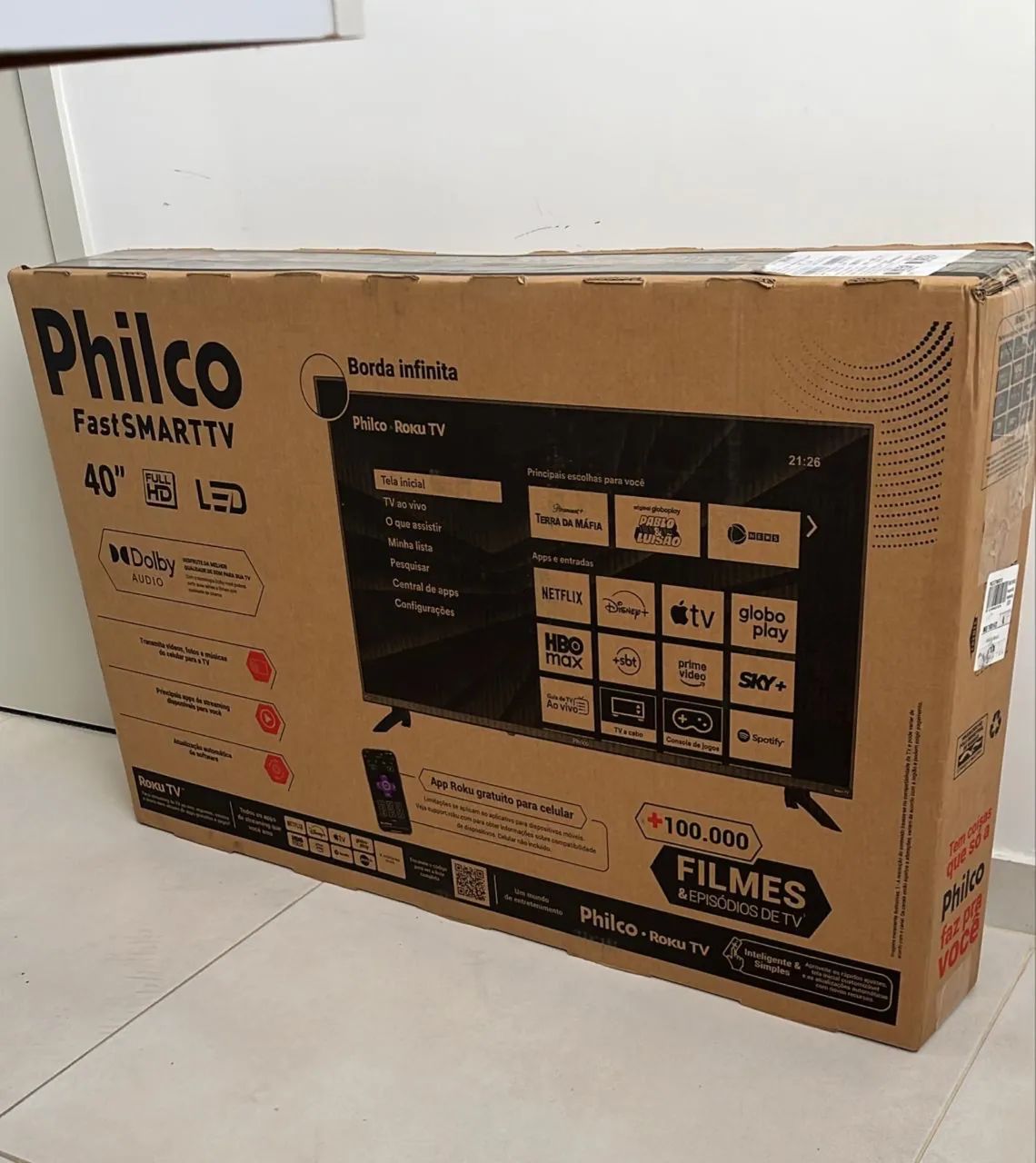 Vendo Smart TV 40 polegadas full HD Philco. Nova, nem abri a caixa. - Foto 3