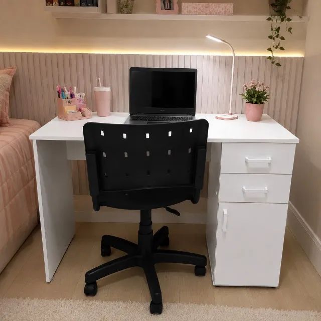 mesa small com gaveta para notebook 