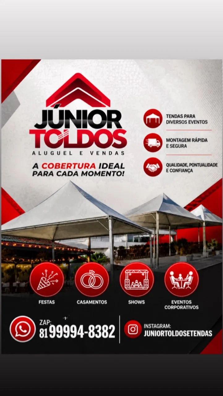 ALUGUEL E VENDA DE TOLDOS E TENDAS - JÚNIOR TOLDOS - Foto 5