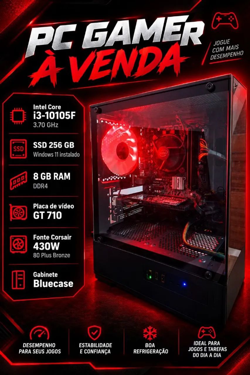 Cpu gamer i3 10105F 