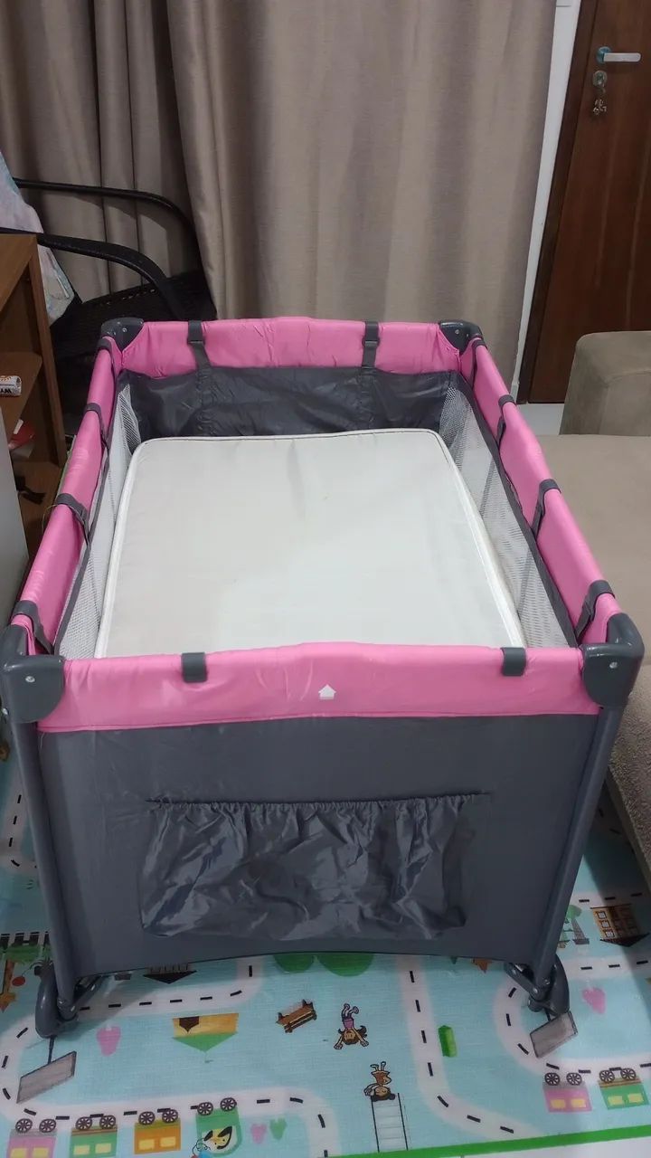 Cercado 2 em 1 para bebê menina