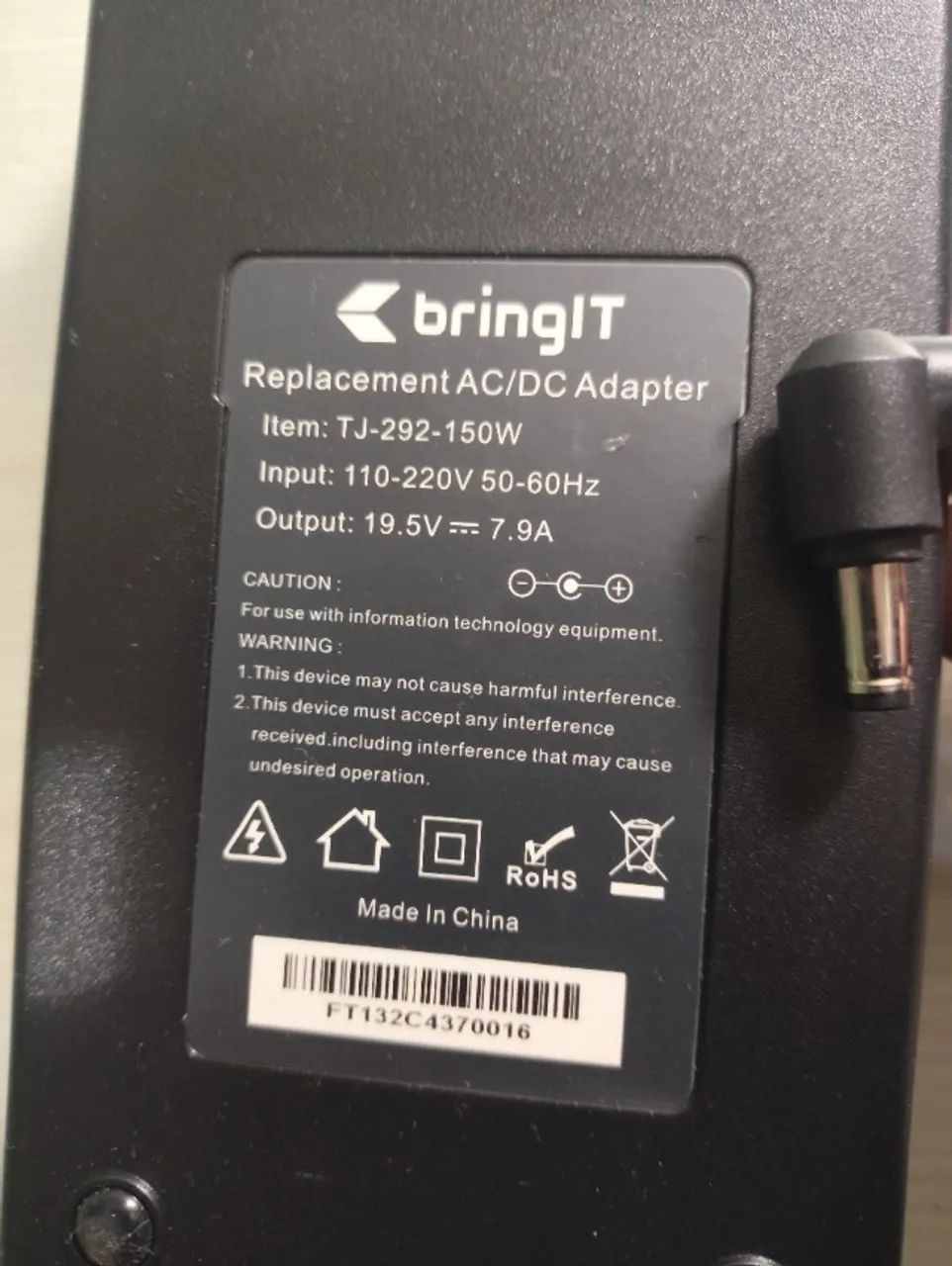 Carregador Notebook Avell 150W 19,5V