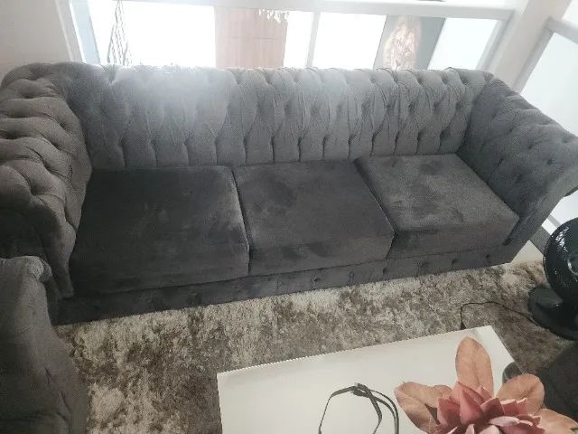 Sofa 3 Lugares Sala - Foto 5