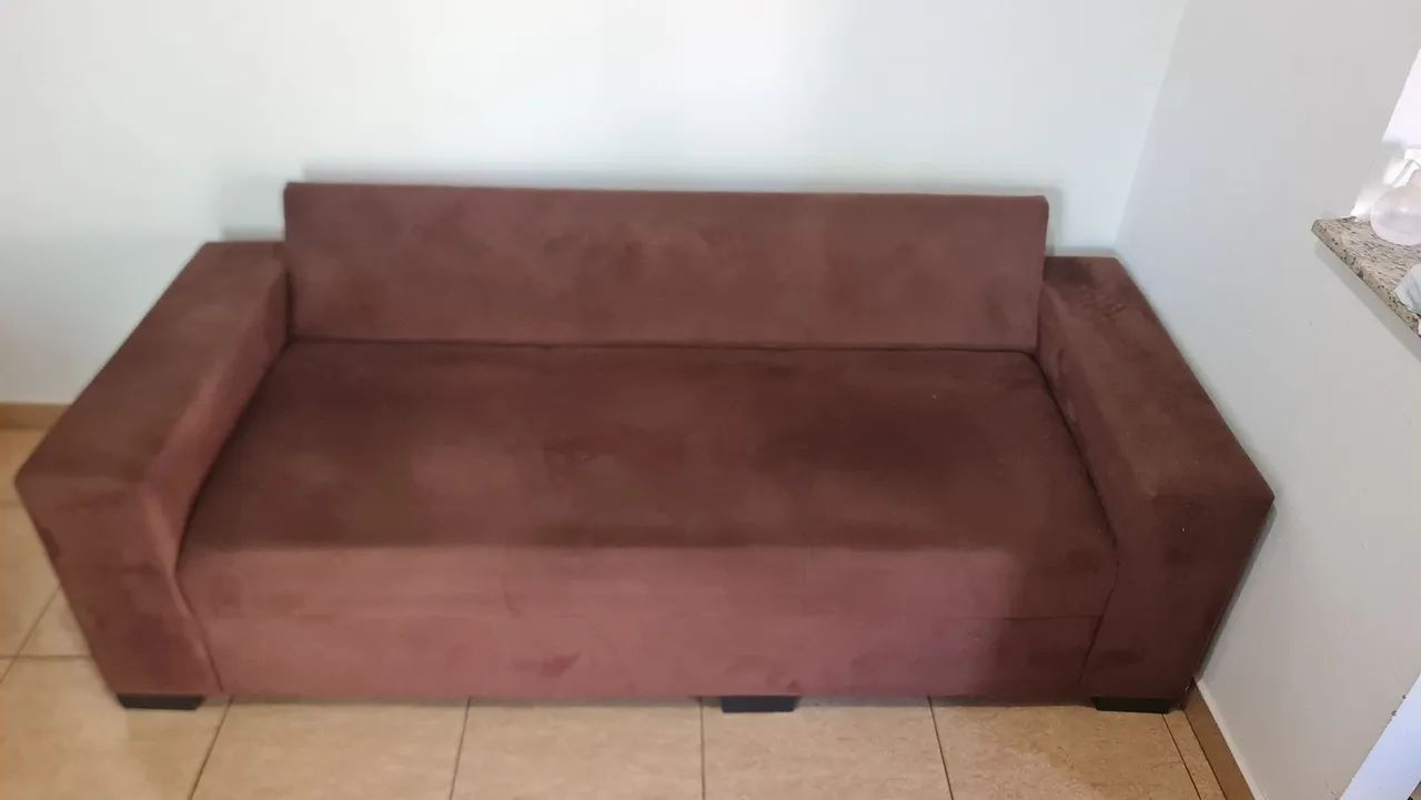 Conjunto Sofa 3 e 2 Lugares - Marrom - Foto 5