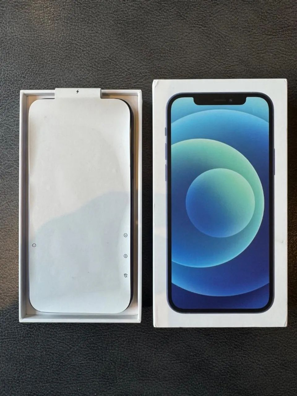 iPhone 12 Azul Impecável na caixa. Capa, película e 2 cabos lightning extras!!! - Foto 4