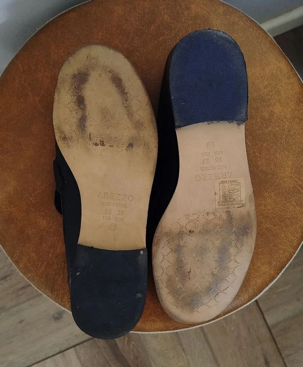 Mocassim Arezzo preto couro legítimo - n.35 - Foto 4