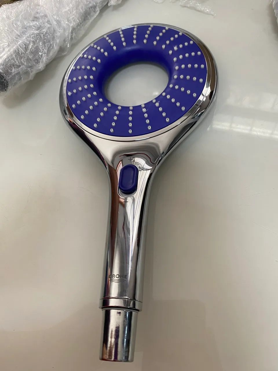 Ducha de mão Grohe Rainshower Icon 150 azul  - Foto 3