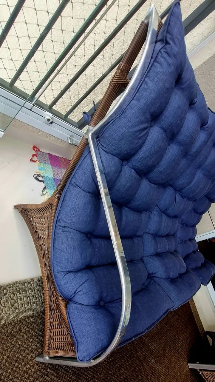 Conjunto de poltronas de fibra sintética (vime) em excelente estado! - Foto 5