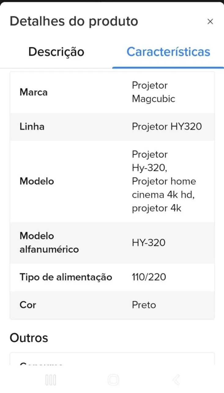 Projetor Magcubic original HY320 - Foto 3