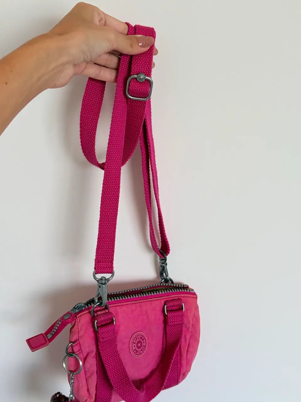 Bolsa Kipling Rosa - Foto 4