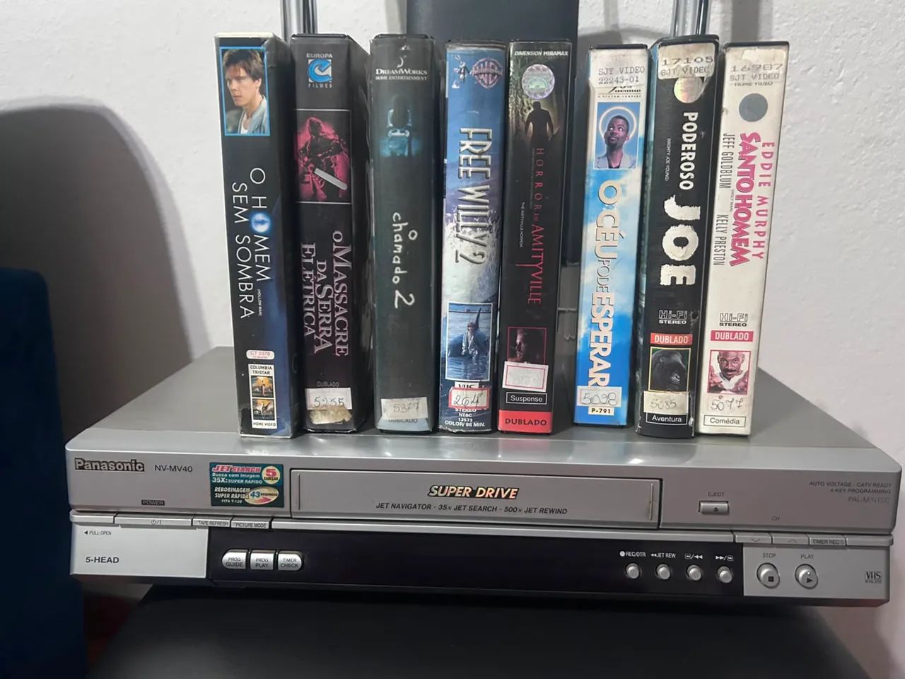 Videocassete 5 cabeças + combo de fitas VHS 