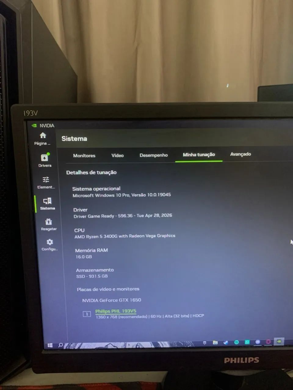 PC Gamer pichau + Monitor Philips 19 polegadas  - Foto 4