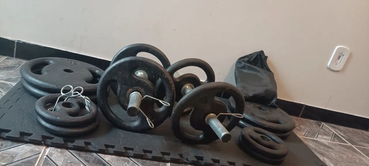 Anilhas de ferro - 68kg total