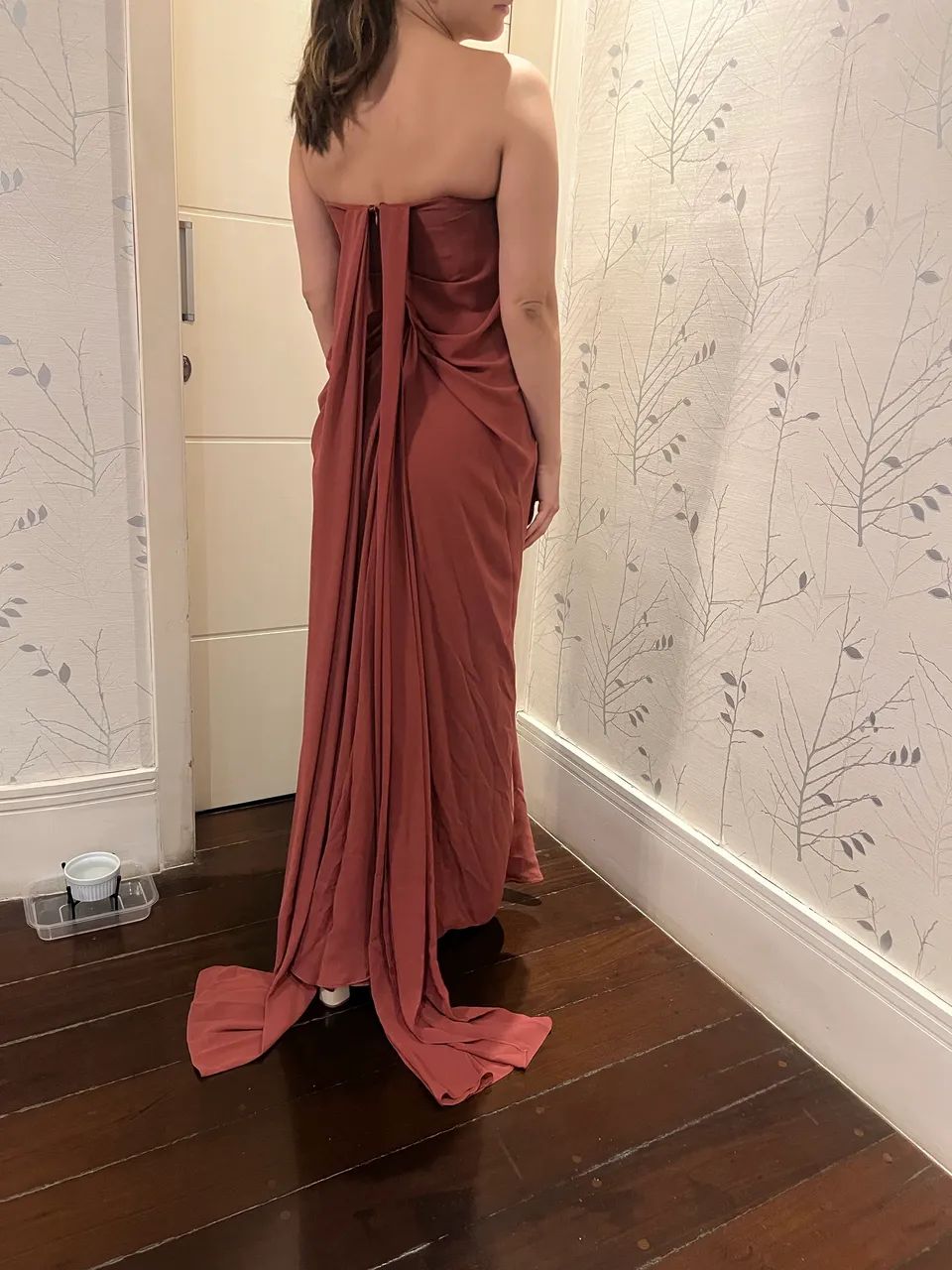 Vestido longo fluido rosa  - Foto 4
