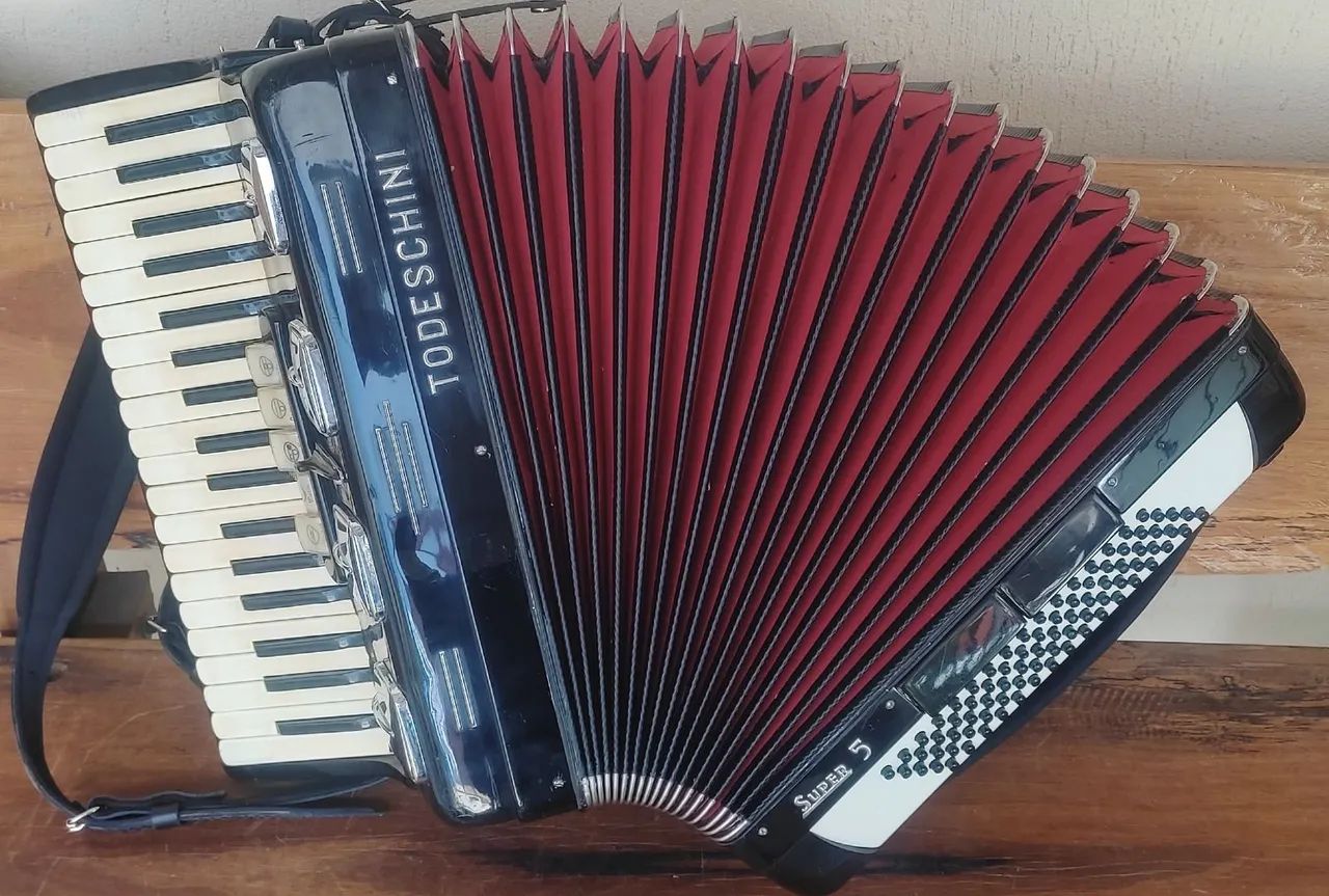 Acordeon Todeschini 80 baixos super 5 - Instrumentos musicais
