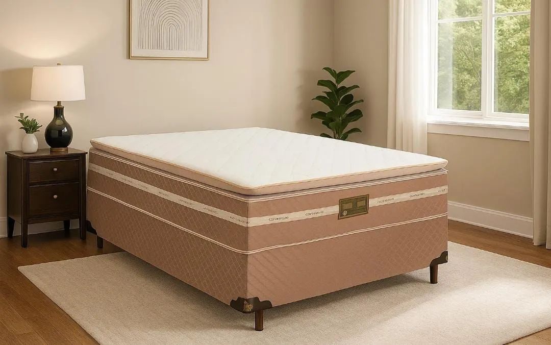 Conjunto de casal espuma D33 com Pillow e molas ensacadas - Foto 3