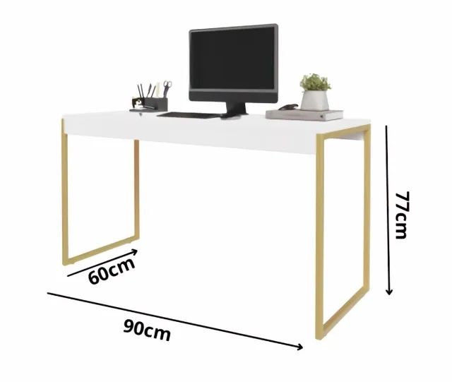 Mesa para Estudo Freijó com Dourado - Foto 4