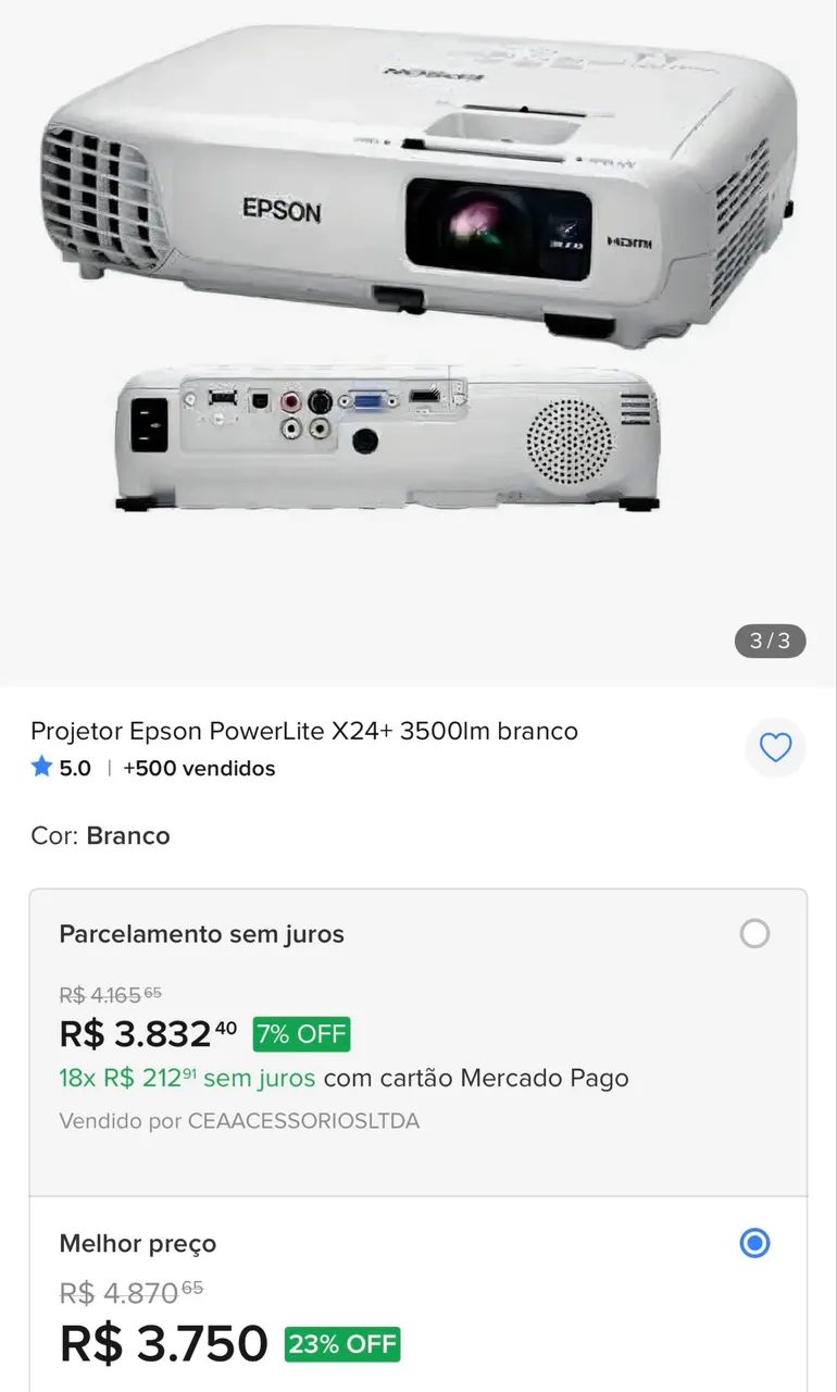 Projetor Epson X24+ - Foto 4