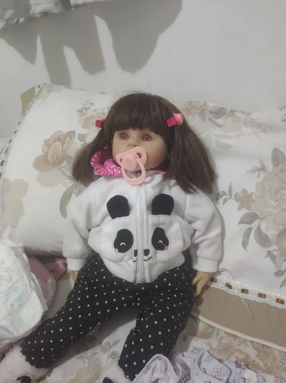Vende-se boneca bebê rebom original panda, vai com brindes 