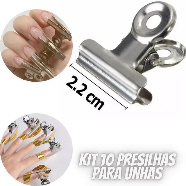 Kit Com 10 Presilhas para Curvatura Em Unhas _ BE13 - Foto 2
