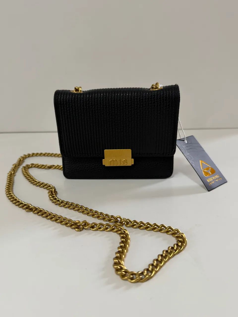 Mini bag (bolsa mini) em couro sintético, nova  - Foto 2
