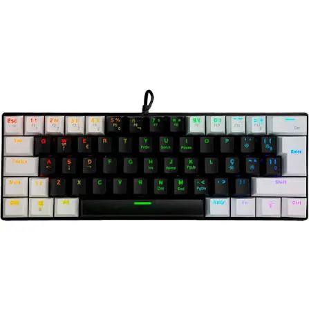 Teclado Warrior Royal Precision Branco e Preto - Foto 2
