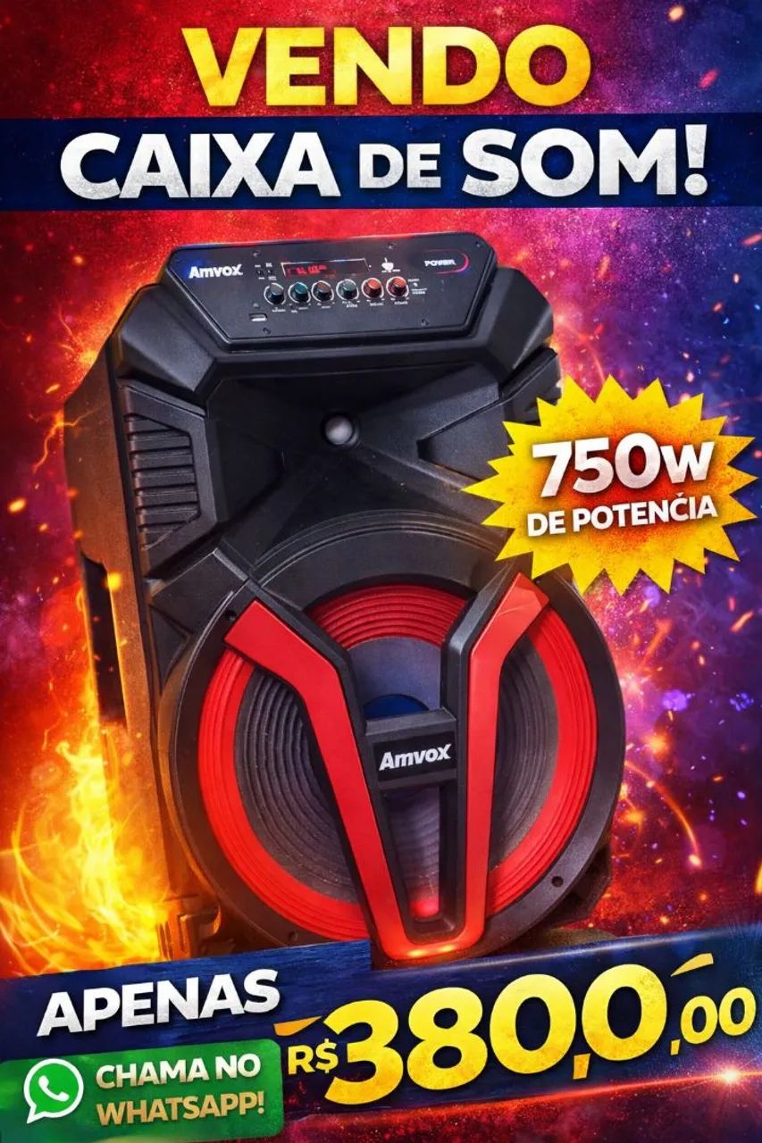 Vendo caixa de som potente de 780W, com som alto e grave forte - Foto 5
