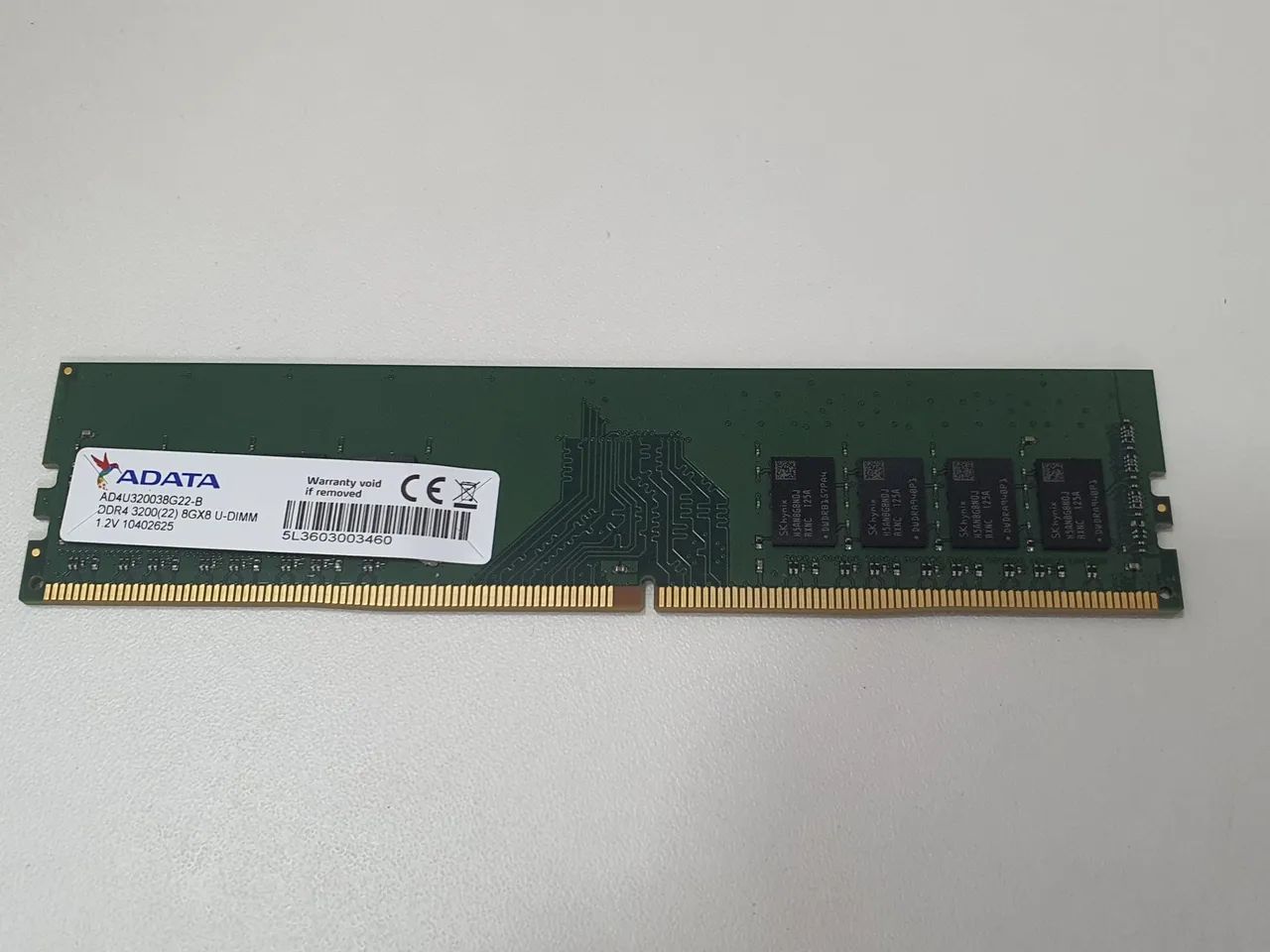 Memória RAM Desktop 8GB DDR4 3200MHz Adata - Impecável/Testada