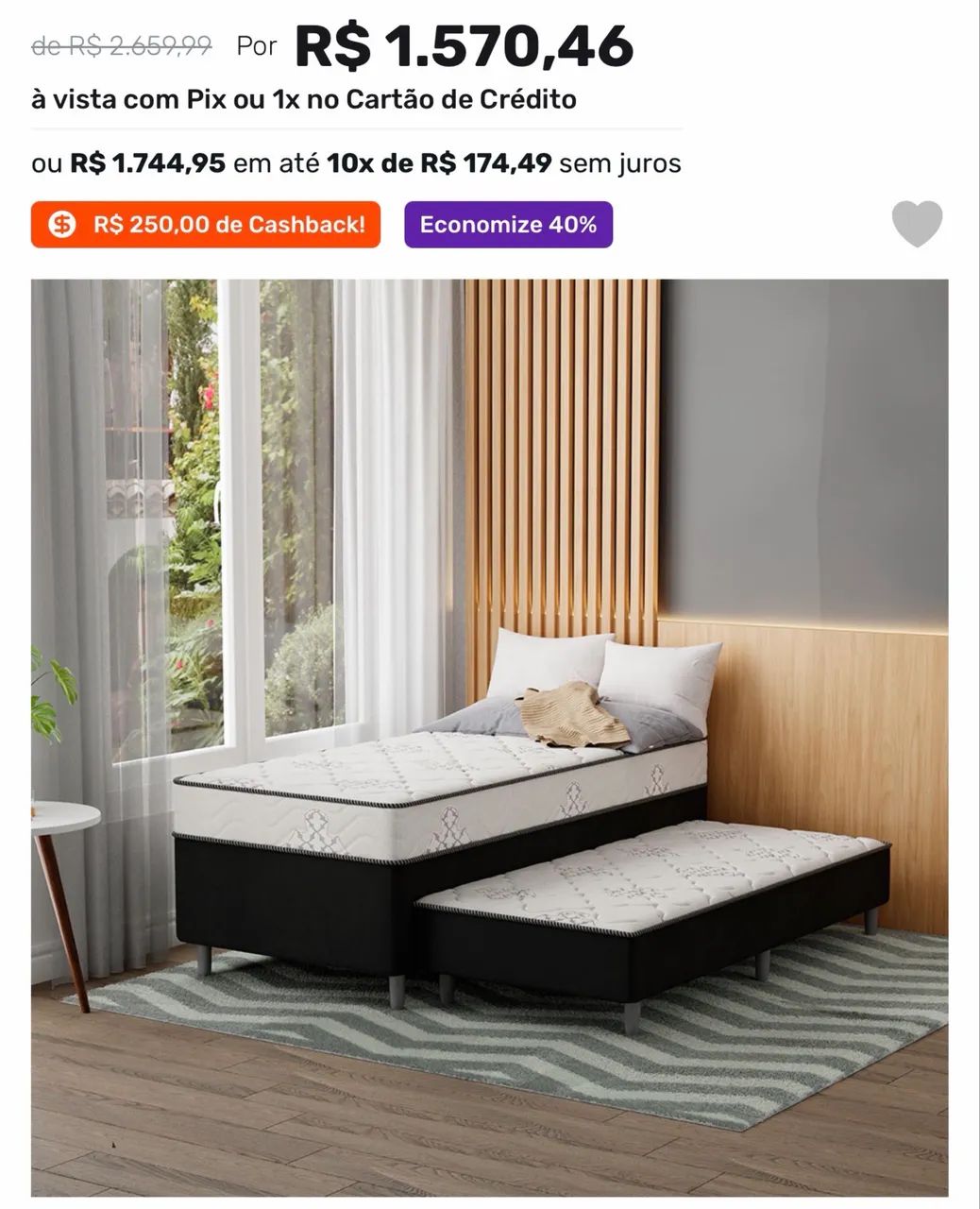 Bi cama box mola ensacadas - Foto 3