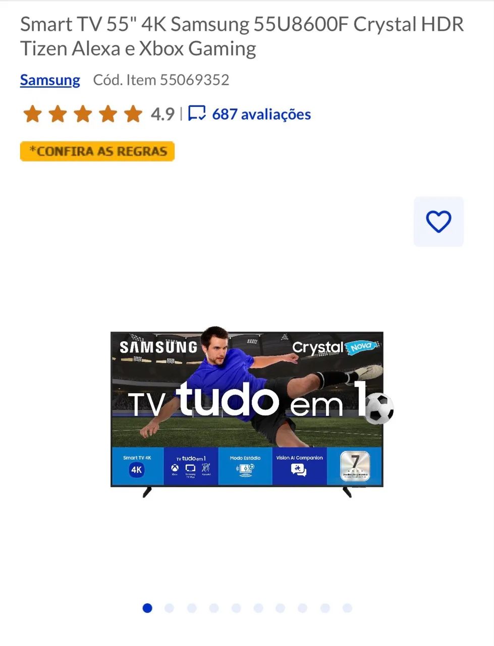 Samsung Smart tv 55pol NOVA - Foto 2