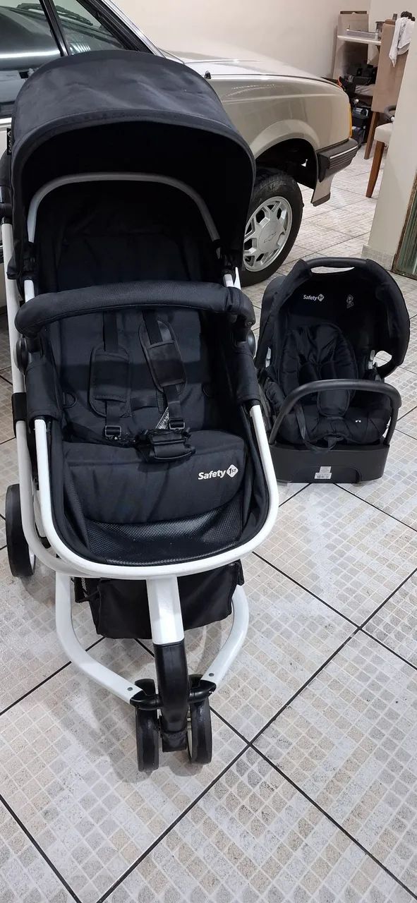 Carrinho Safty 1st como novo, pouco usado, completo com Moisés e bebê conforto - Foto 2