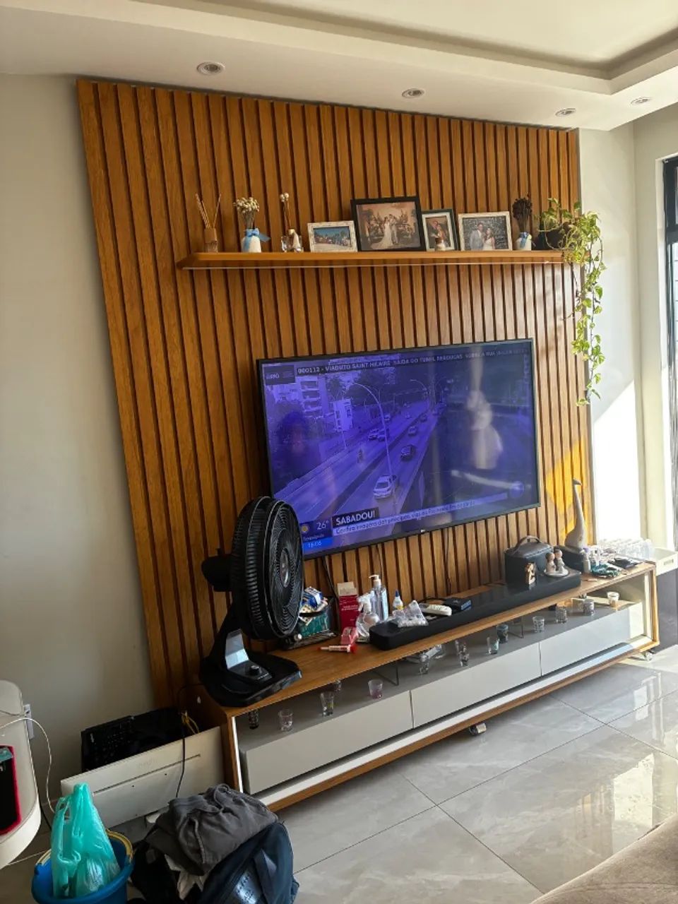 Painel Ripado TV 230x250cm - Foto 3