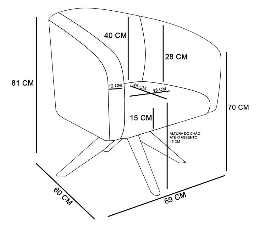 Poltrona giratória couro  - Foto 4