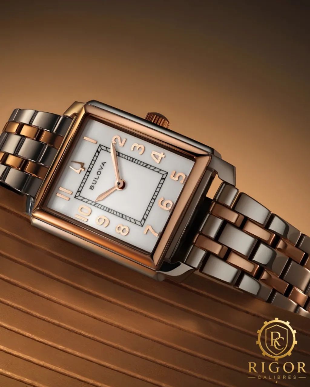 Relógio Bulova Feminino 98L328 Bicolor Prata e Rosê - Elegância e Design Sofisticado - Foto 4
