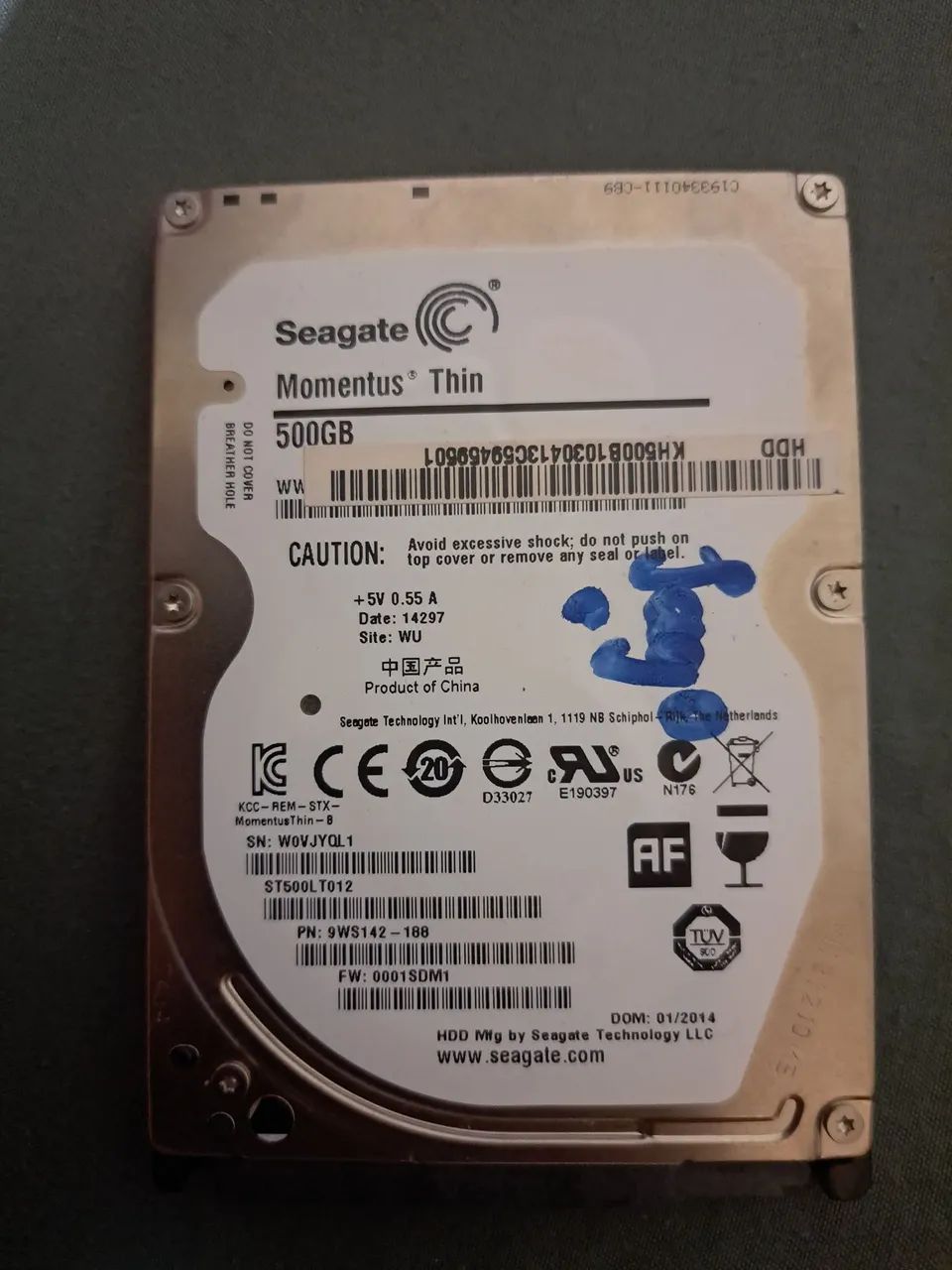 HD Interno Seagate Momentus Thin 500GB Notebook 2.5 SATA
