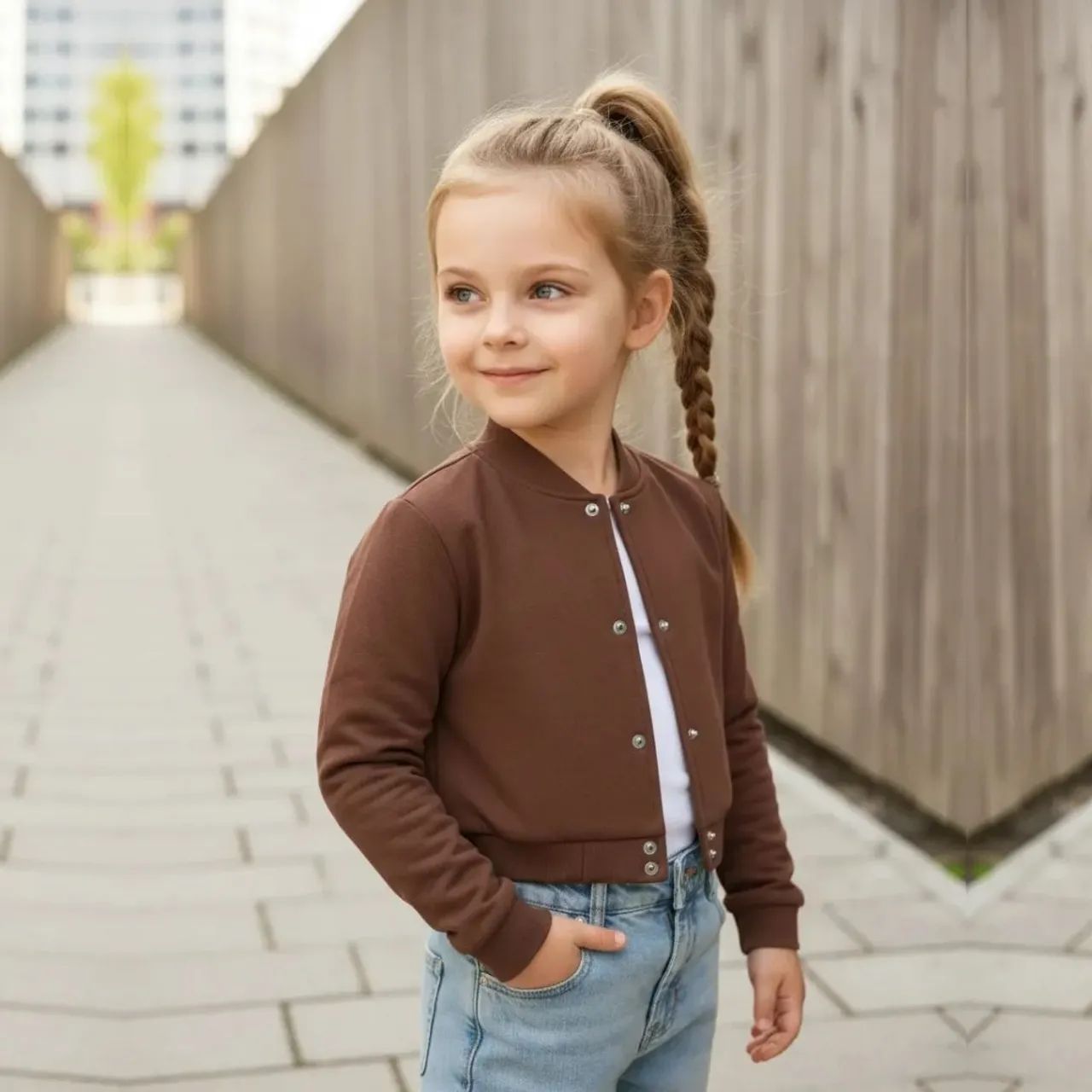 Jaqueta Cropped Moletom Infantil  - Foto 4