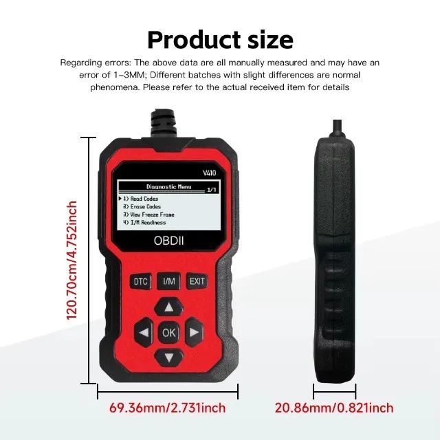 Leitor De Falha Automotivo Scannerv410 Vermelho Em Portuquês - Foto 2