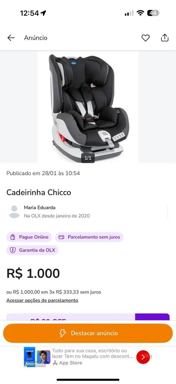 Cadeirinha Chicco